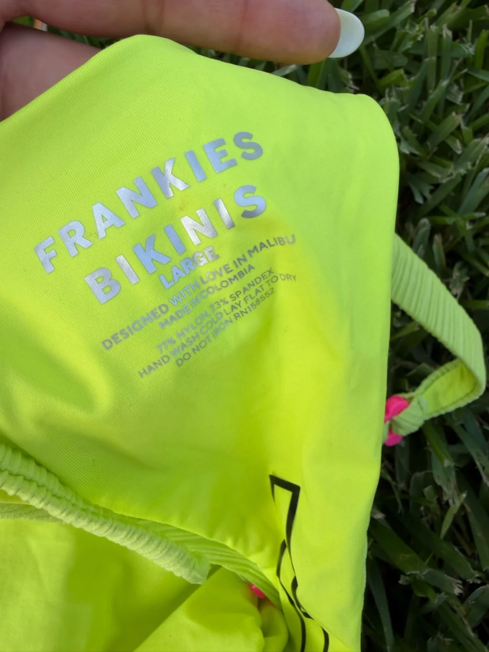 Frankies Bikinis April Plissé Monokini Kiwi One Piece NWT Large $190